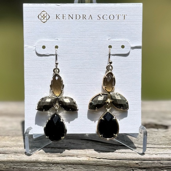 Vintage Kendra Scott Kendall drop Earrings featuring Pyrite